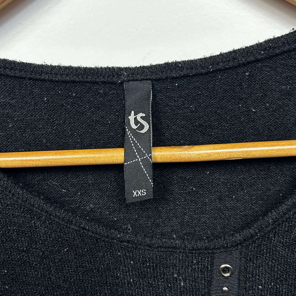 Taking Shape Black Knit Dress / Longline Top - Size XXS/12