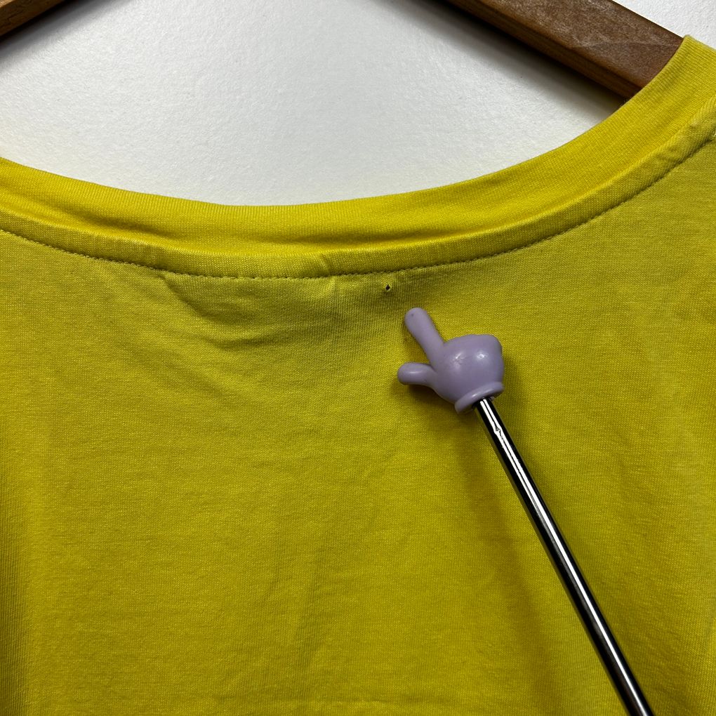 Sussan Yellow Plus Size Cotton T-Shirt - Size XXXL (fault)