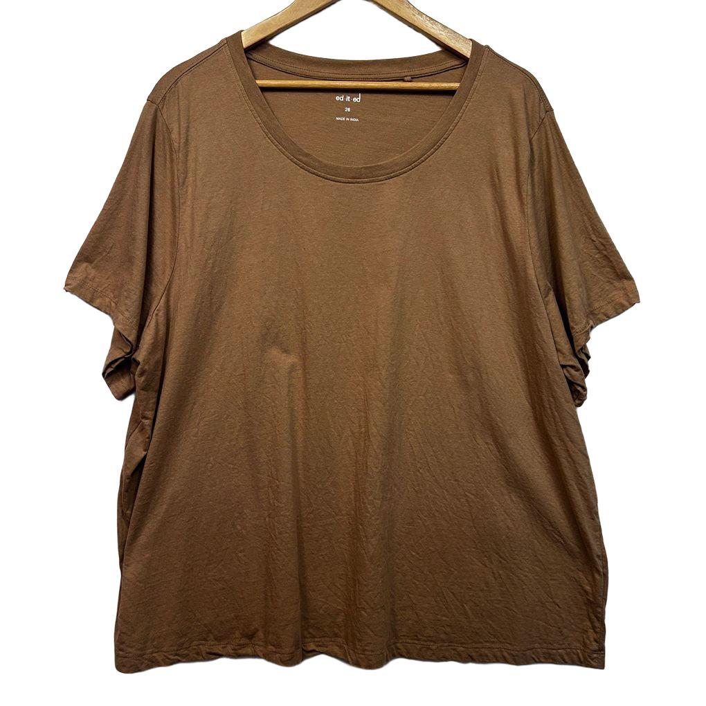 Ed.it.ed Tan Cotton T-Shirt - Size 26