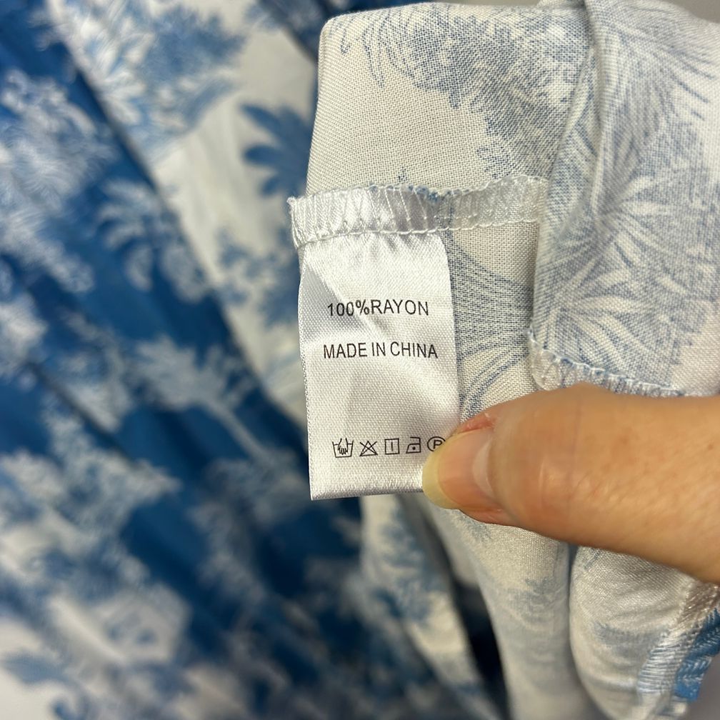 Bella Boheme Blue Boho Plus Size Maxi Dress - Size 3XL