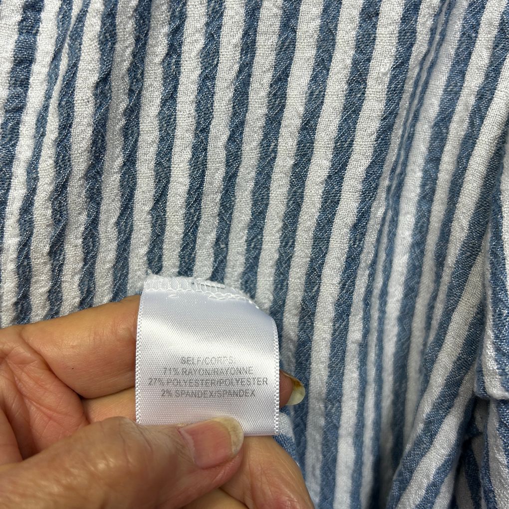 Jane + Delancey Blue Striped Shirt - Size 1X