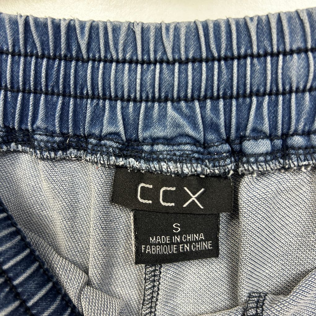 CCX City Chic Blue Plus Size Denim Joggers - Size S/16