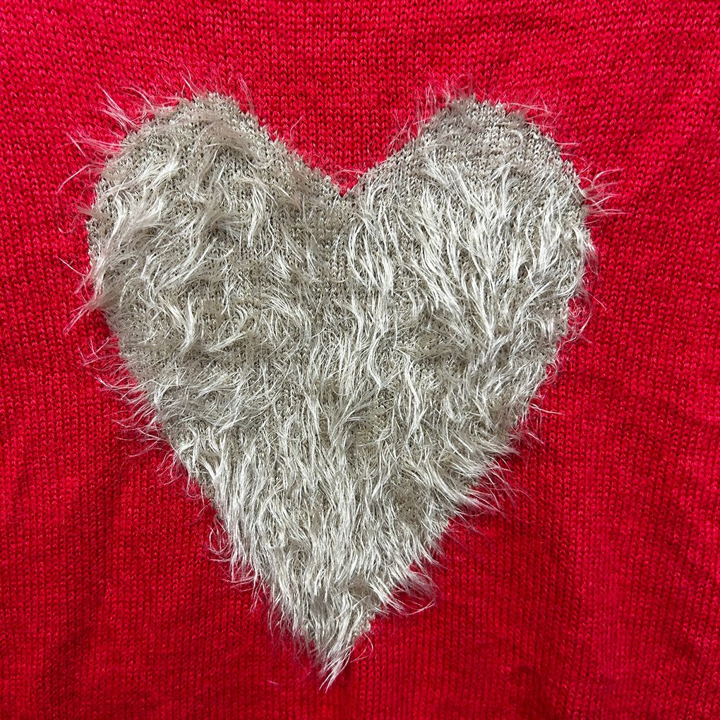 Beme Red Heart Jumper - Size 24/XXL