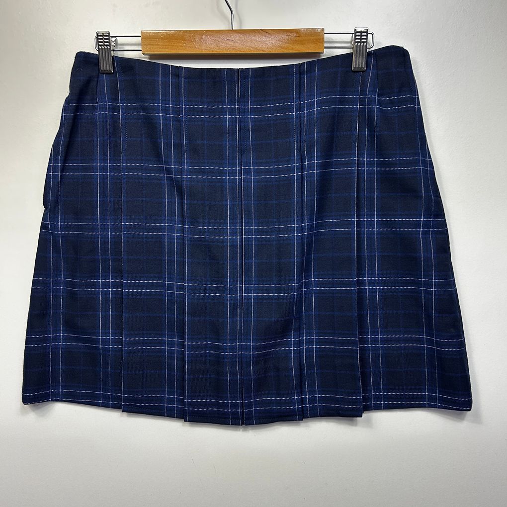 DZ Australia Navy Check Mini Preppy Skirt - Size 14