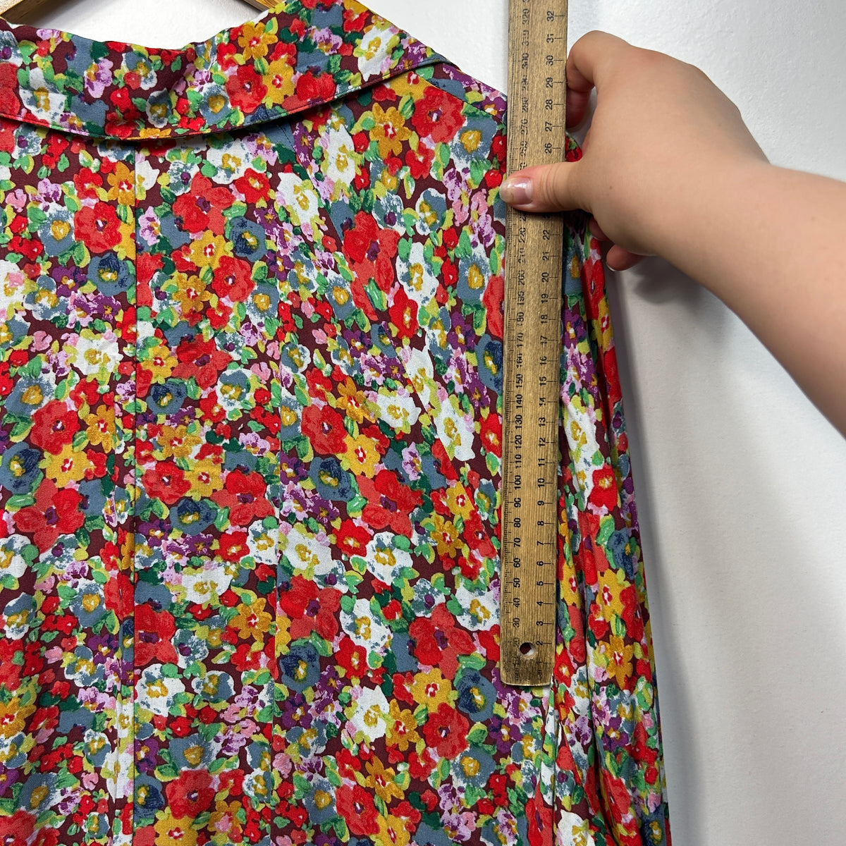 H&M Multicoloured Floral Maxi Shirt Dress - Size XL