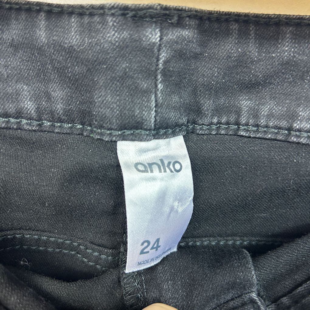 Anko Black Plus Size Denim Shorts - Size 24