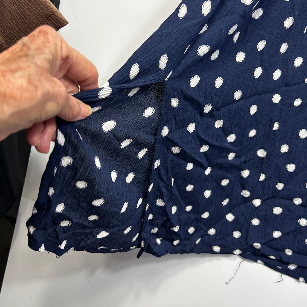 Autograph Navy Spot Maxi Dress - Size 22