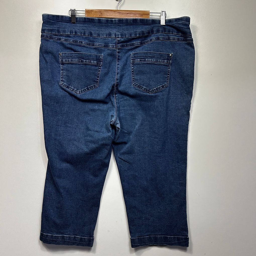 Millers Blue Plus Size Cropped Jeans - Size 22