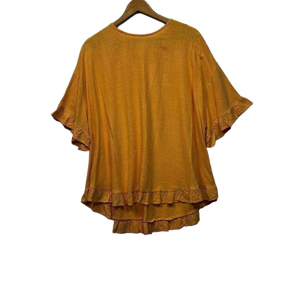 Anko Orange Linen Top - Size 20