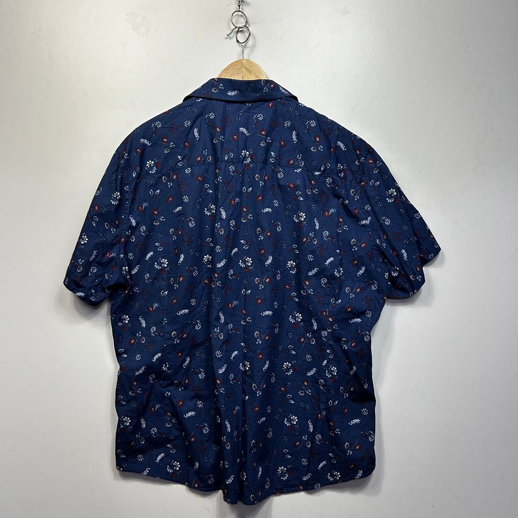 Johnny Bigg Navy Short Sleeve Cotton Mens Shirt - Size 2XL