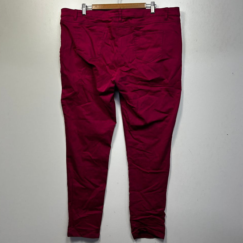 Capture Magenta Plus Size Cotton Pants - Size 20