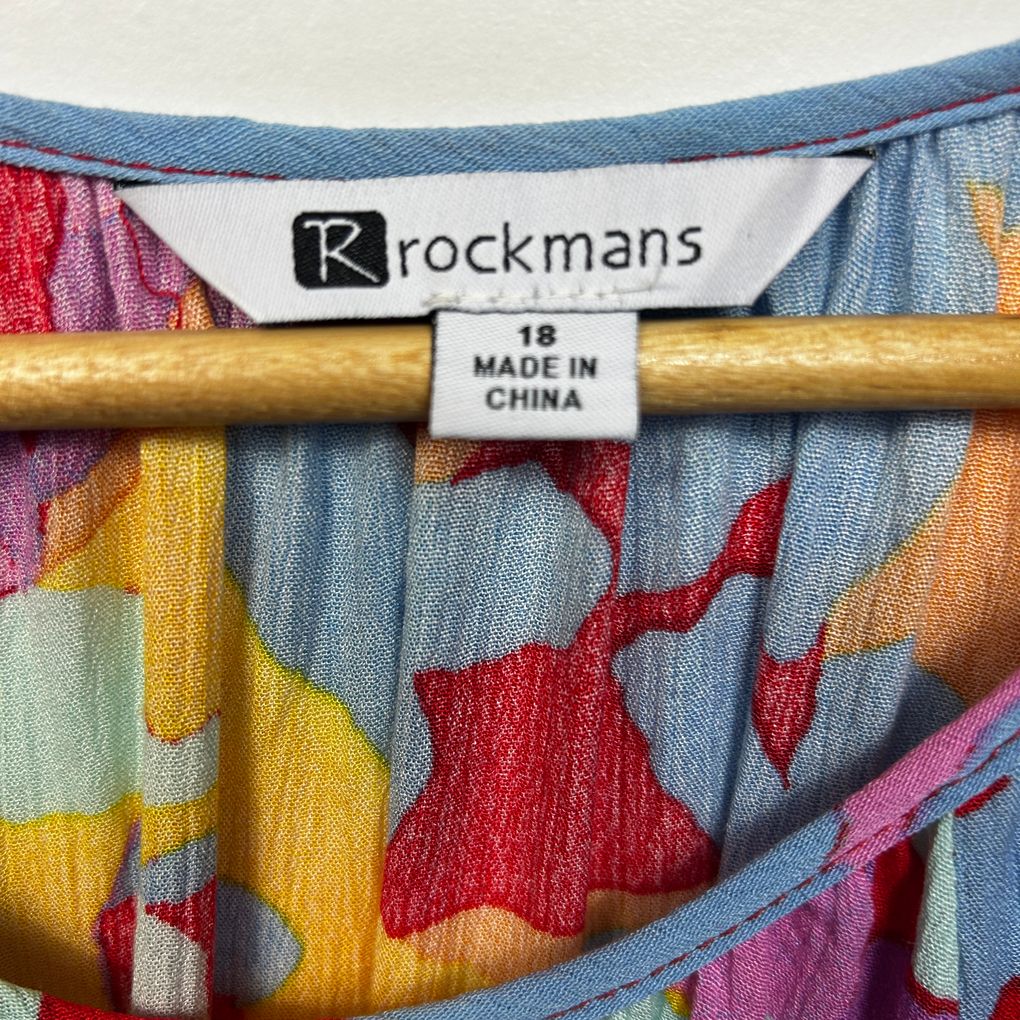 Rockmans Multicoloured Top - Size 18