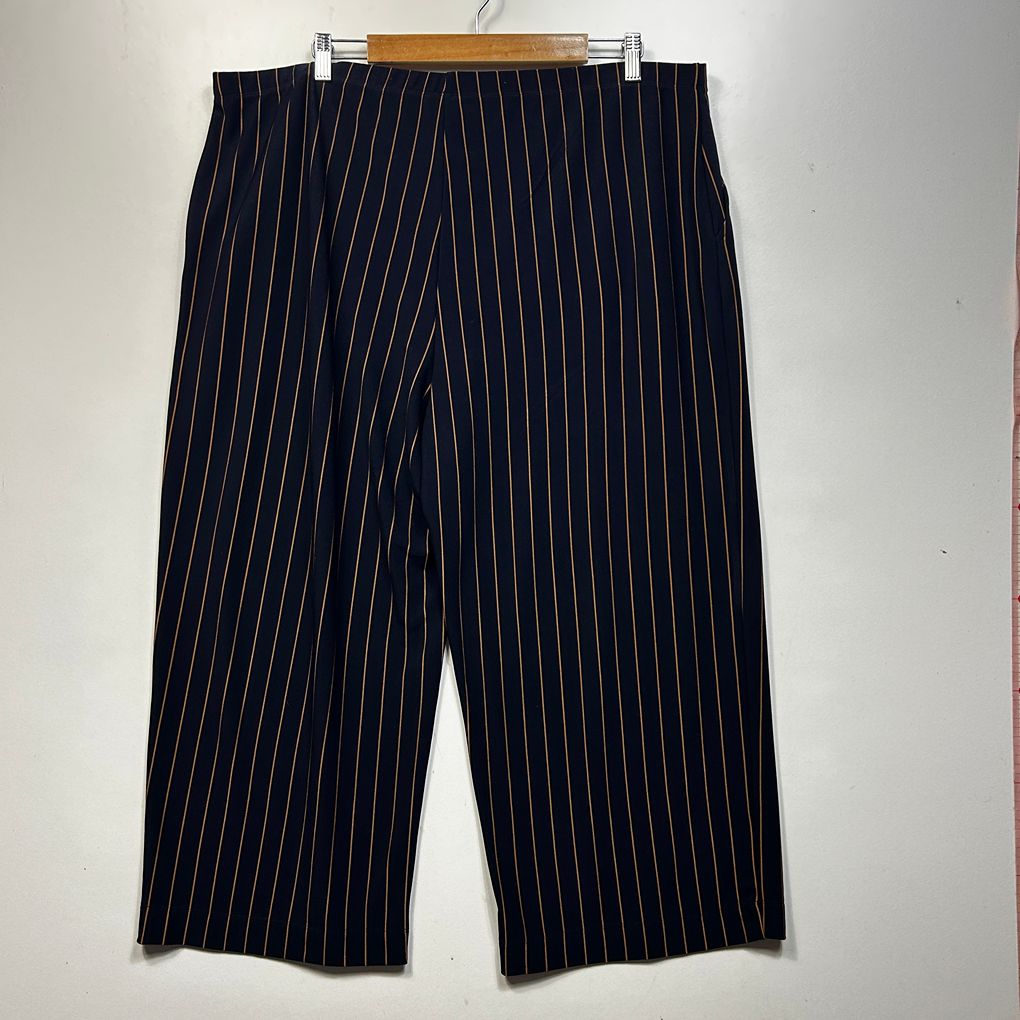 Taking Shape Navy Pinstripe Cropped Pants - Size 20