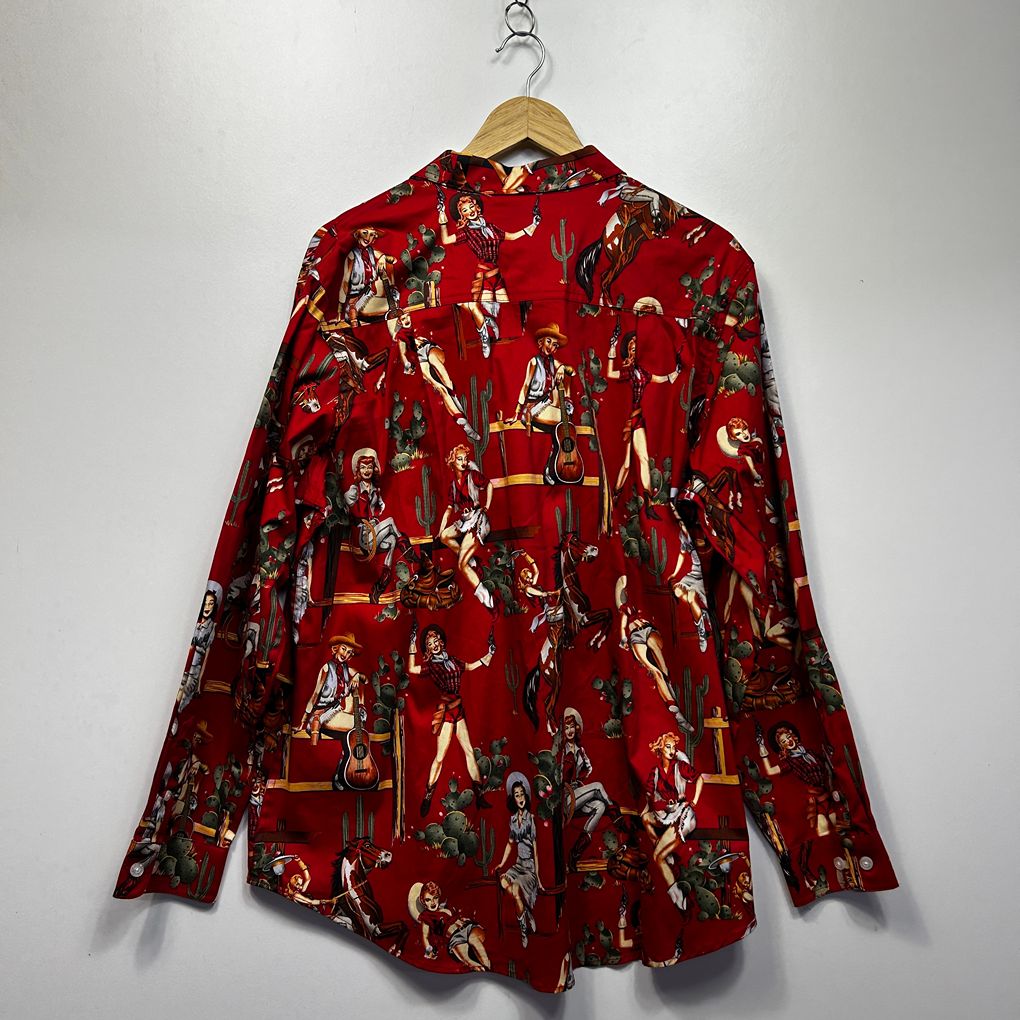 Just Country Red Cowgirl Abbey Workshirt Cotton Shirt - Size 2XL/18