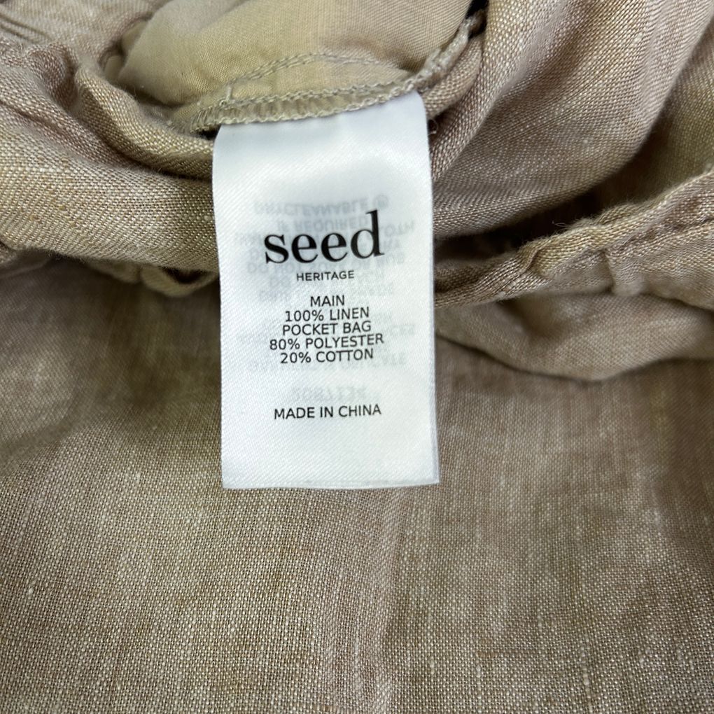 Seed Heritage Beige Linen Pants - Size 12