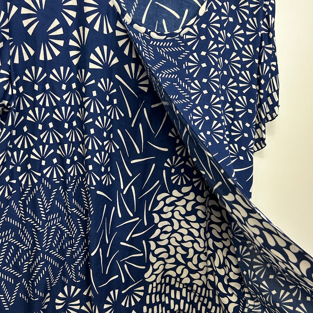 Mojito Navy Print Top - Size XXL