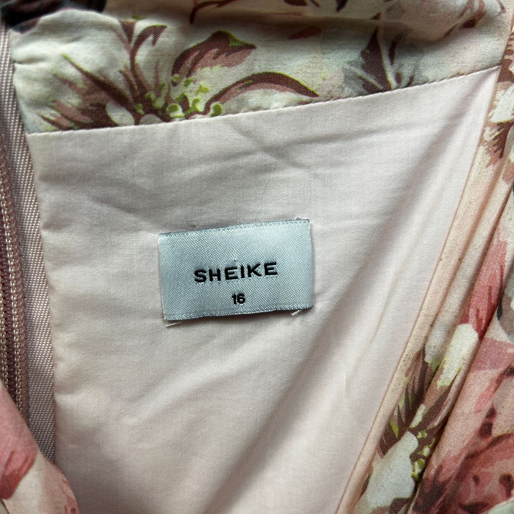 Sheike Pink Floral Dress - Size 16