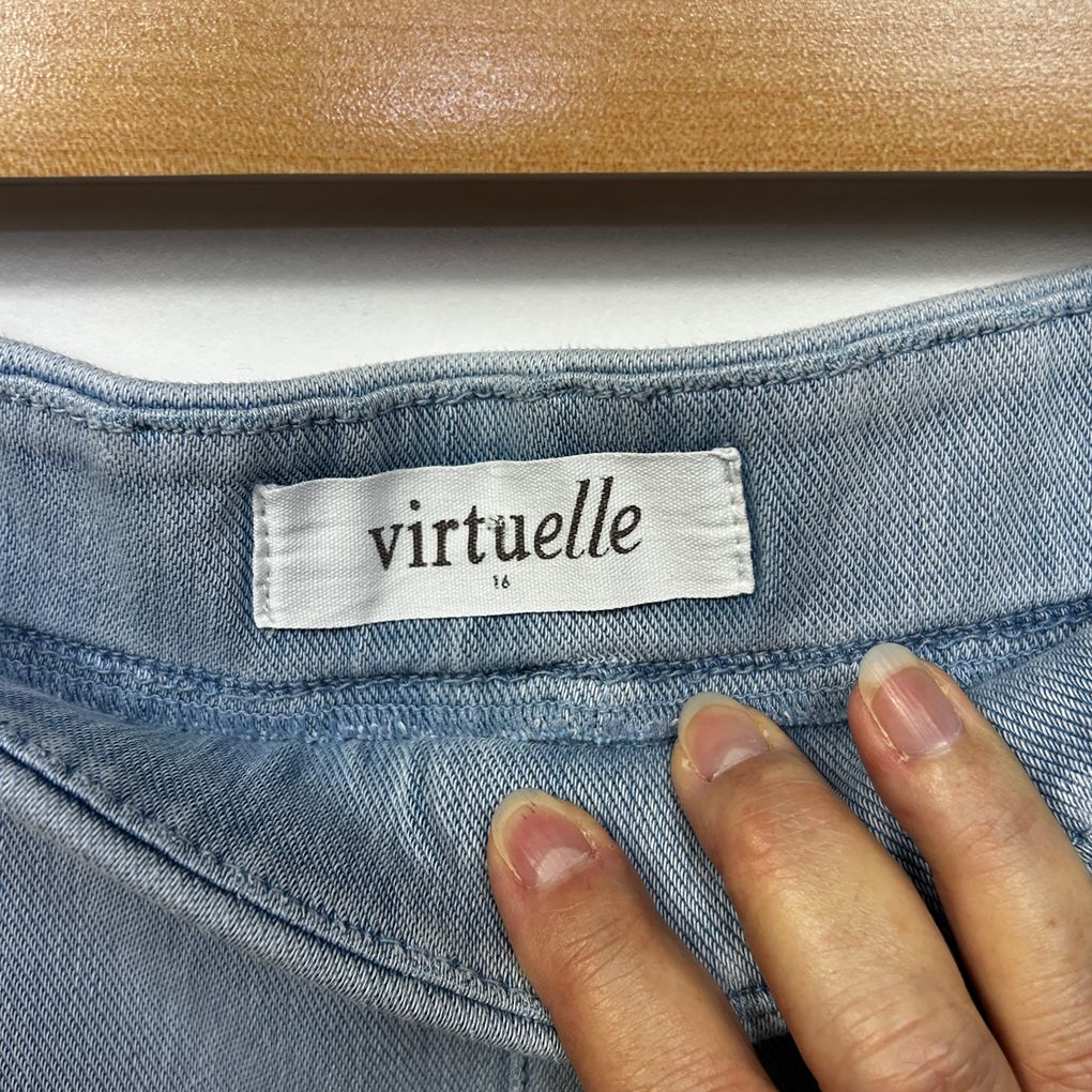 Virtuelle Light Blue Plus Size Cropped Jeggings - Size 16