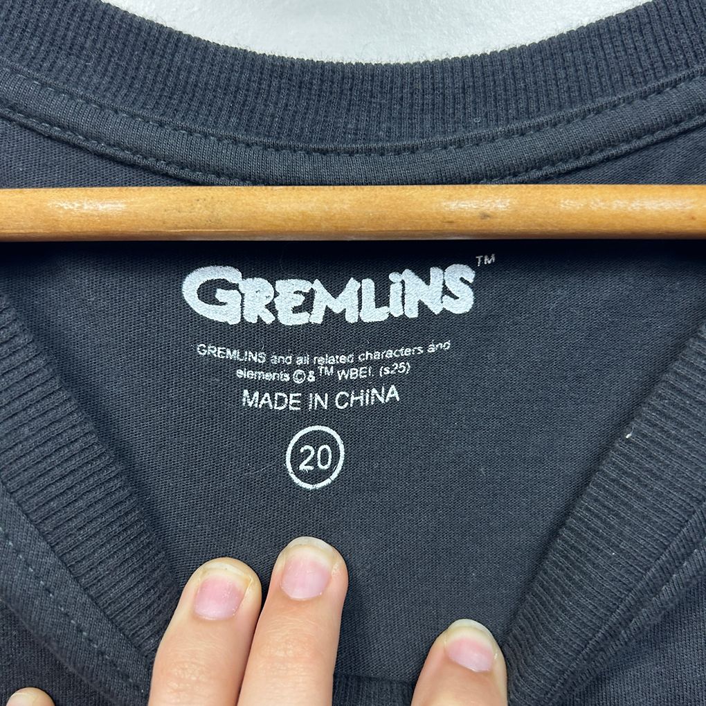 Gremlins Black Plus Size Christmas Cotton Tee - Size 20