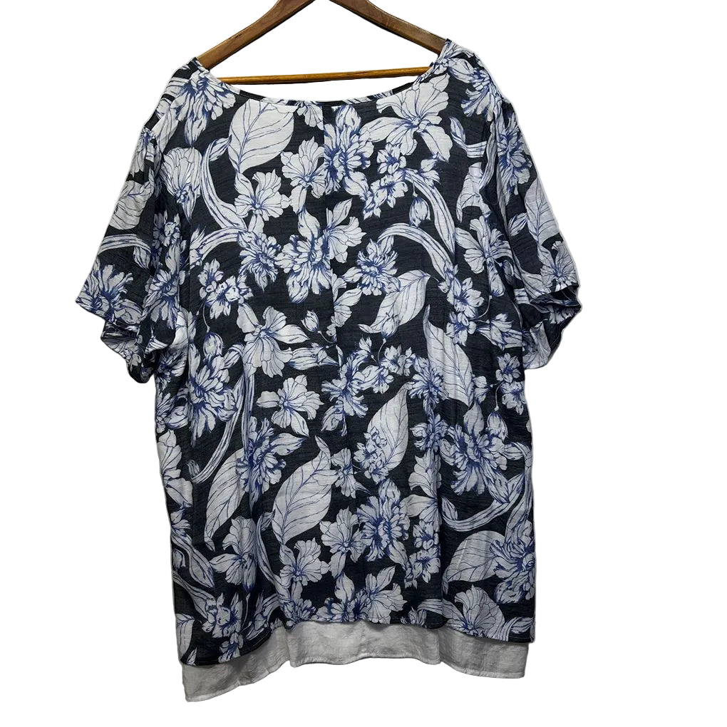 Autograph Navy Floral Top - Size 24