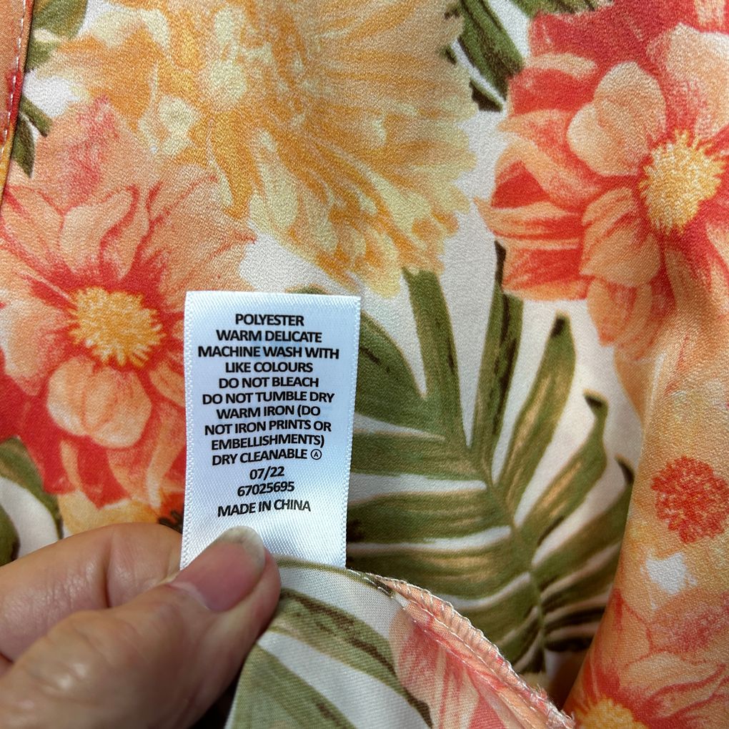 Target Orange Floral Top - Size 24