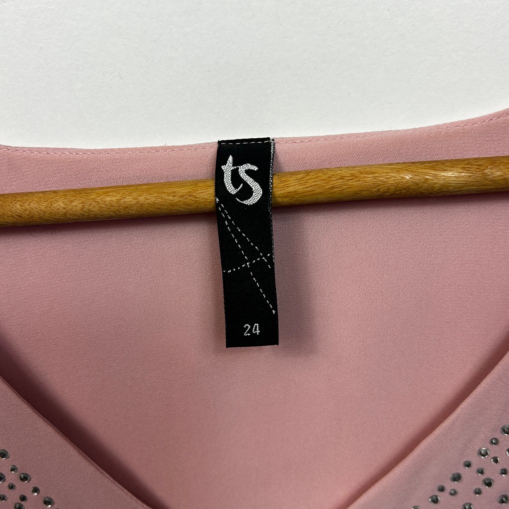 Taking Shape Pink Plus Size Layered Top - Size 24