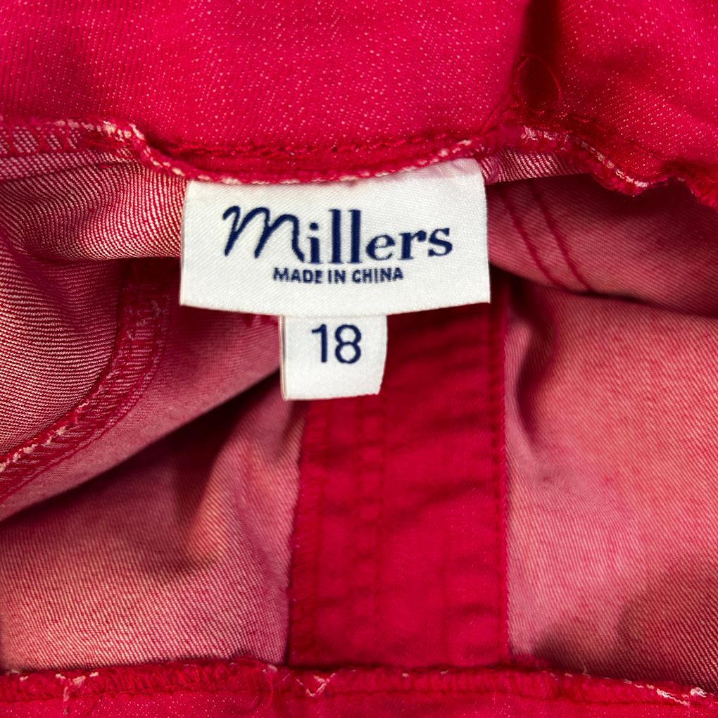 Millers Pink Cotton Cropped Pants - Size 18