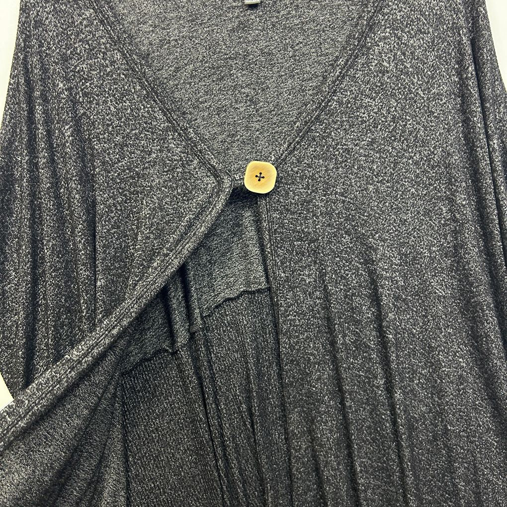Autograph Charcoal Plus Size Open Front Top - Size M/18