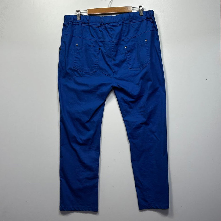 Cali&Co Blue Plus Size Cotton Pants - Size XXXL