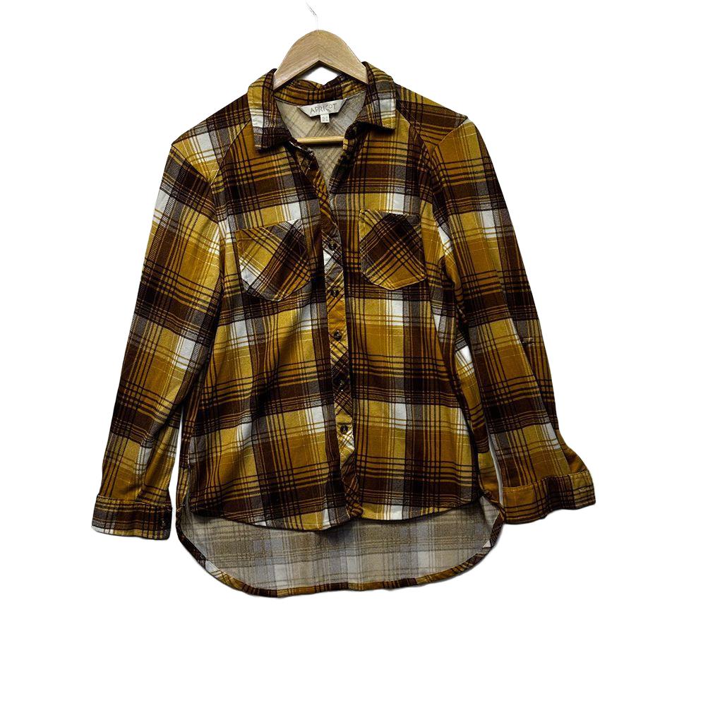 Apricot Mustard Check Shirt - Size 14