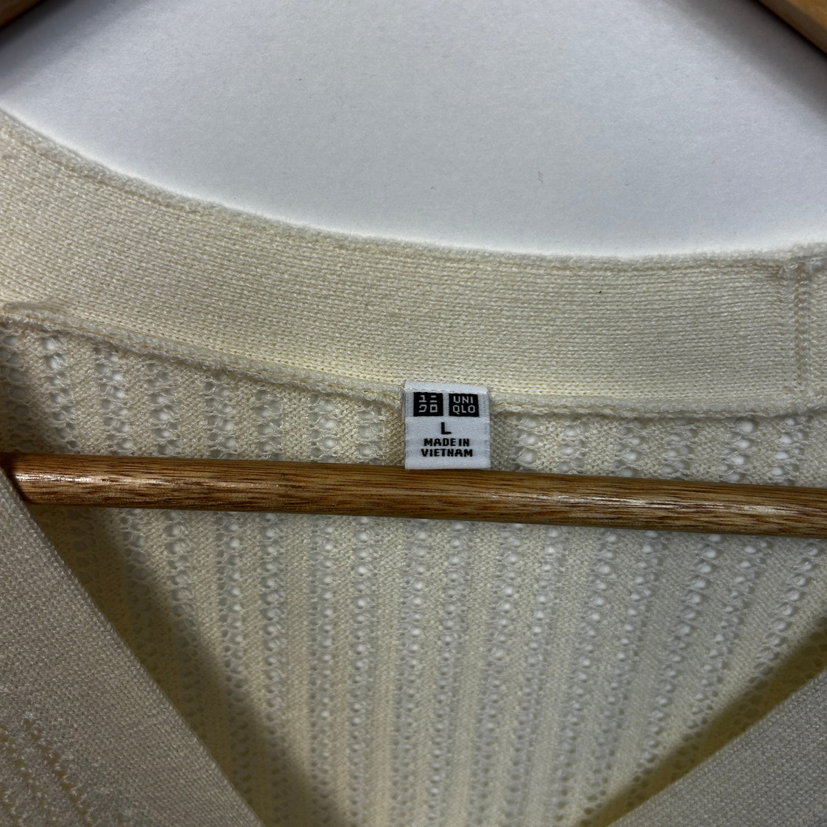 Uniqlo Cream Linen Cardigan - Size L