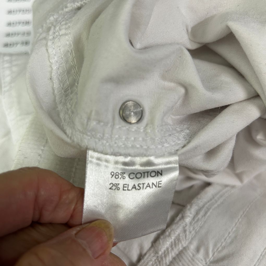 Autograph White Cotton Shorts - Size 22