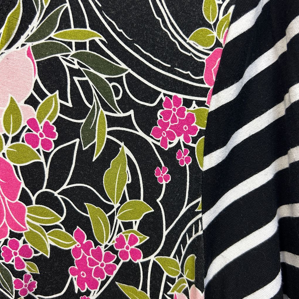 Taking Shape Black Floral Top - Size 22