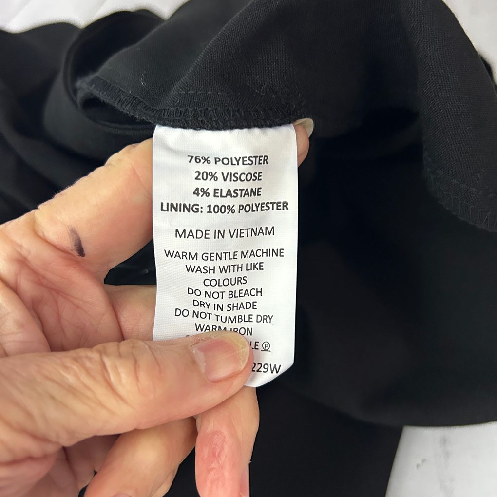 Basque Black Straight Leg Pants - Size 22W