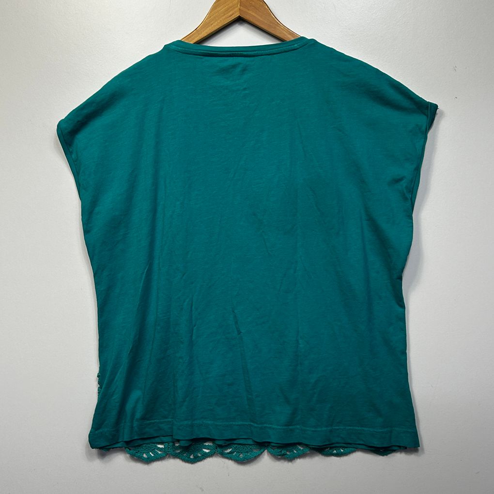 Millers Green Cotton Top - Size 18