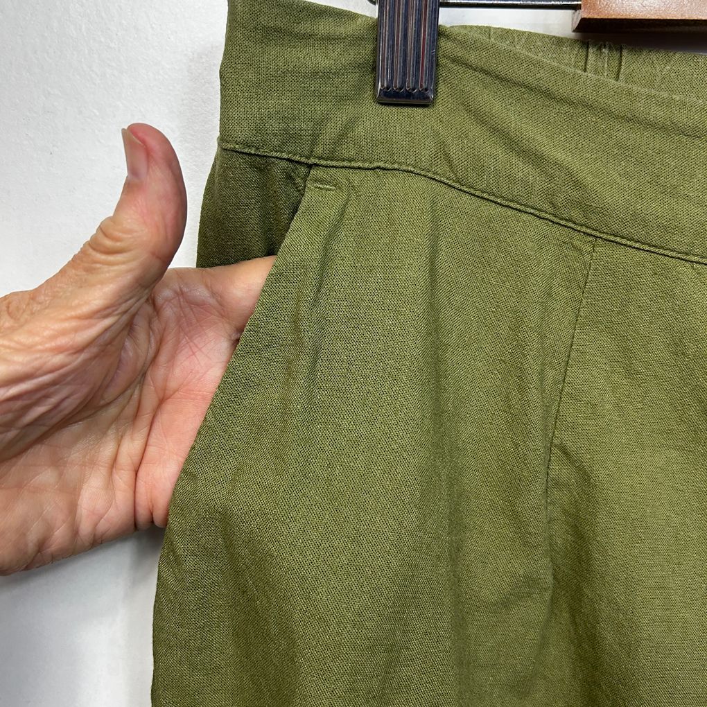 Sportsgirl Green Linen Pants - Size 16
