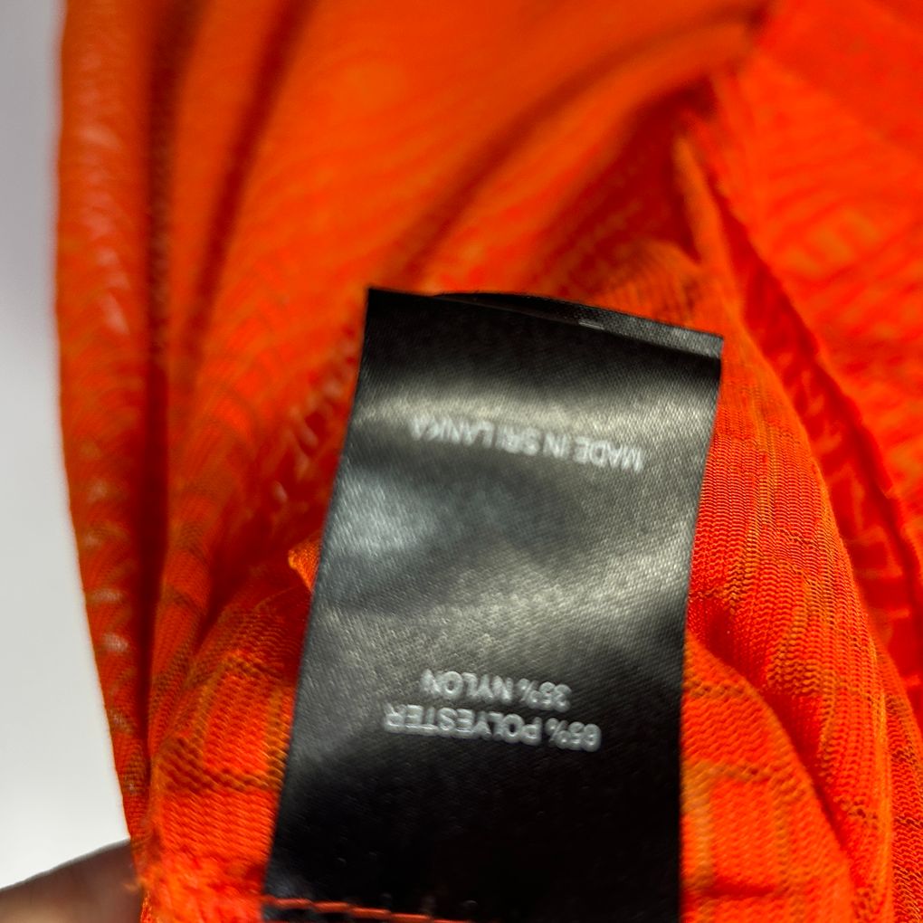 Taking Shape Orange Sheer Top - Size 18