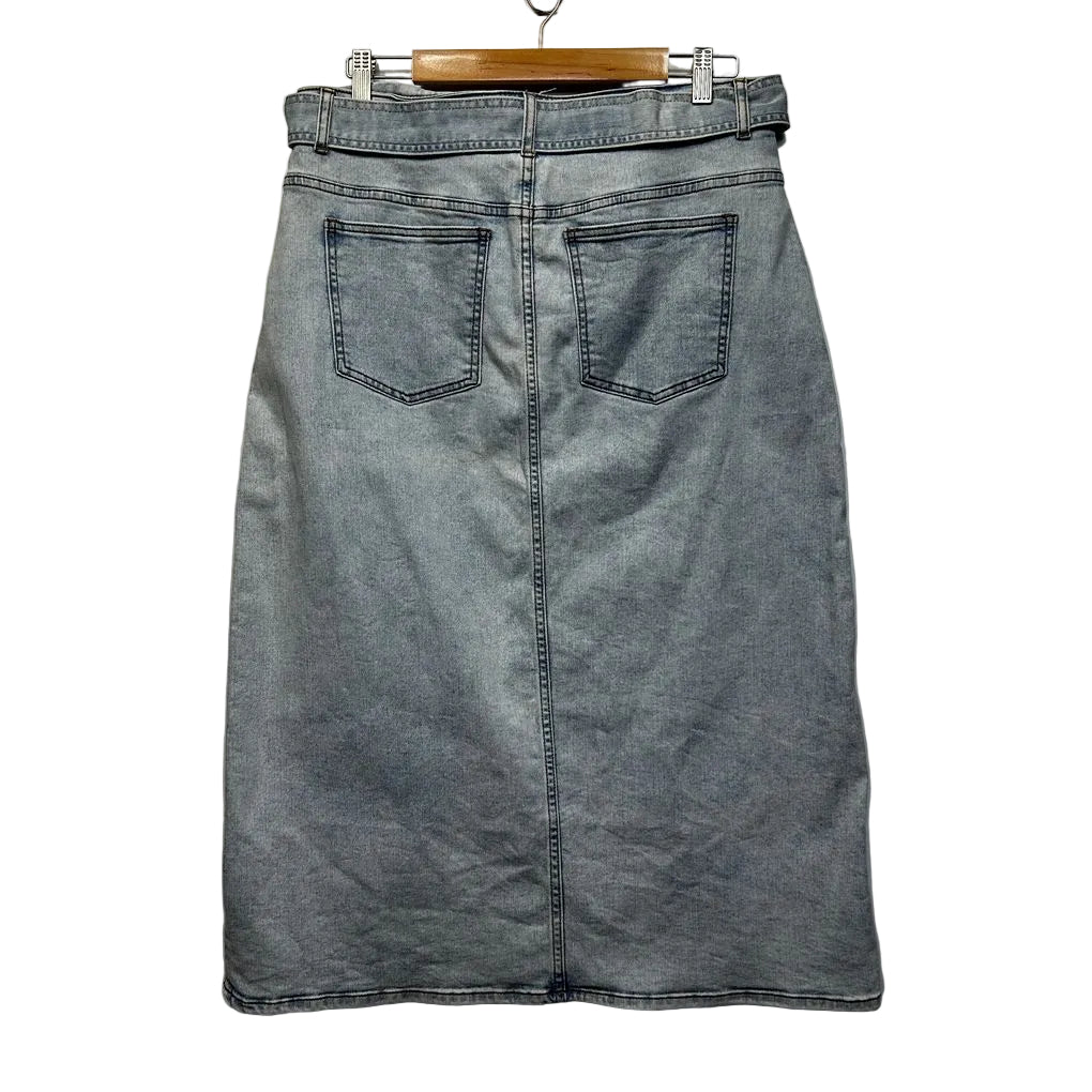 Sussan Blue Denim Midi Skirt - Size 14