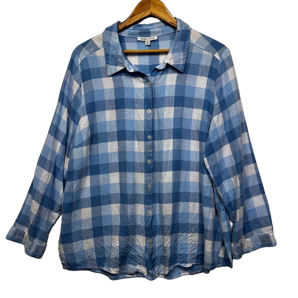 Grae Linen Linen Shirt - Size 18