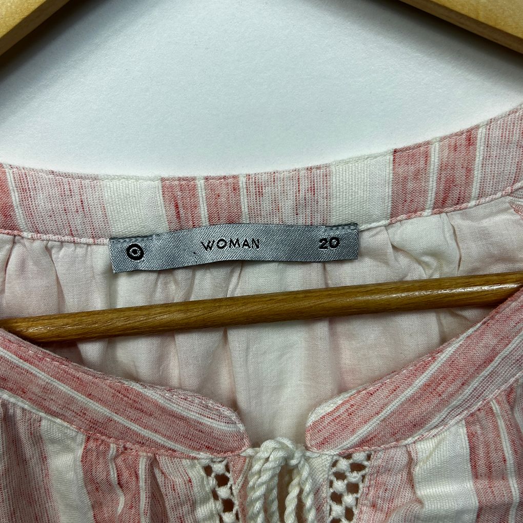 Target Pink Plus Size Striped Cotton Dress - Size 20