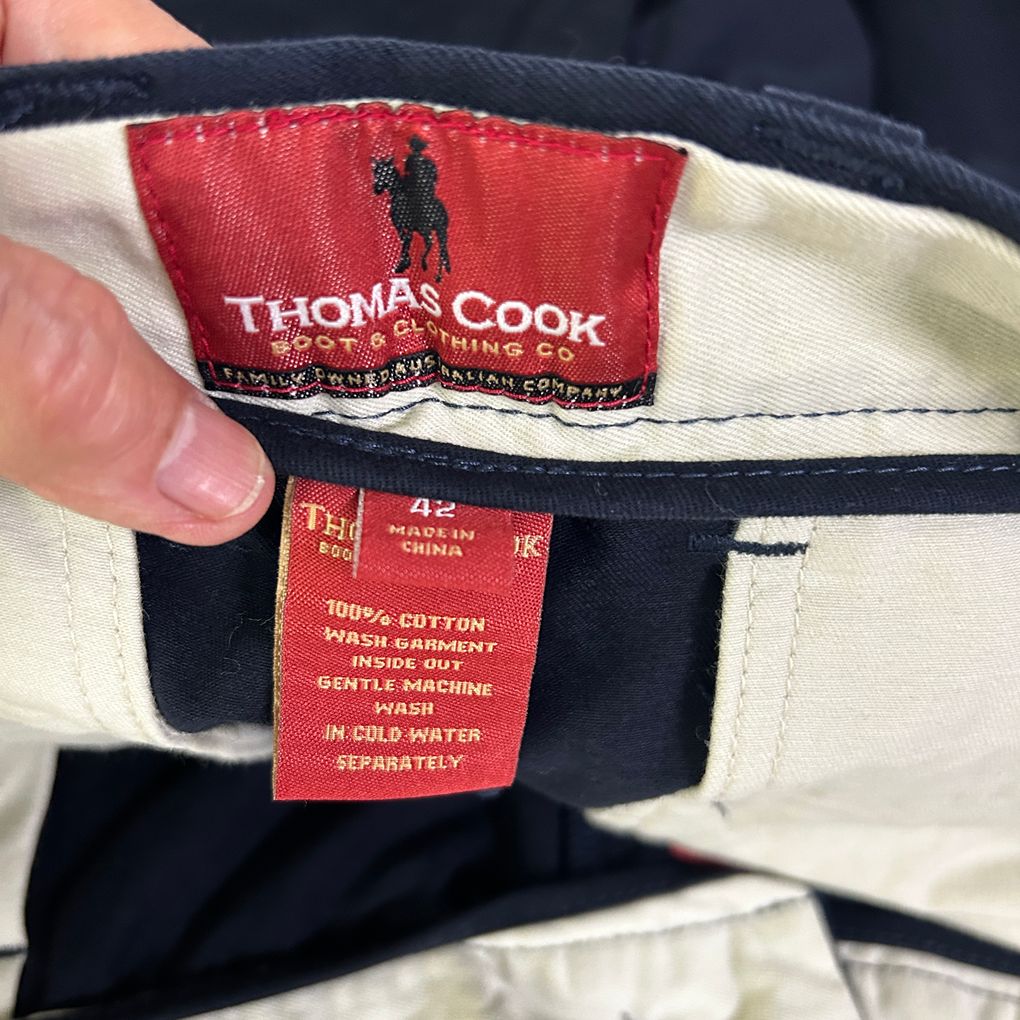 Thomas Cook Navy Cotton Chino Shorts - Size 42