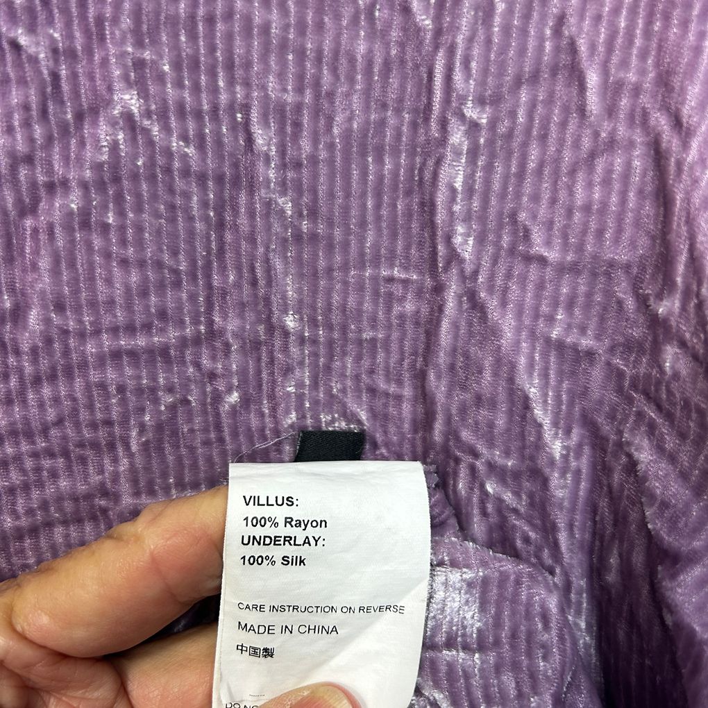 Purple Crushed Velvet Shirt - Size 14/16