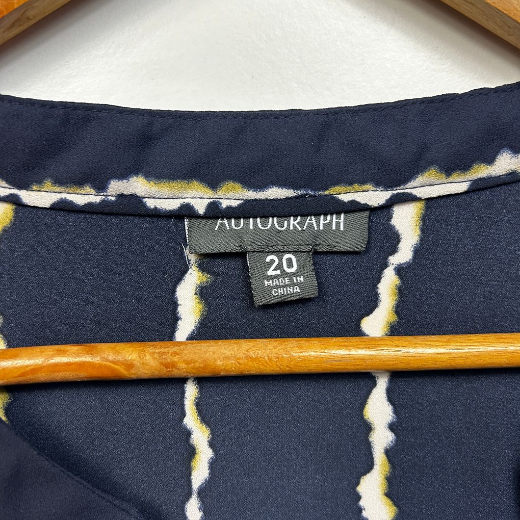 Autograph Navy Plus Size Top - Size 20