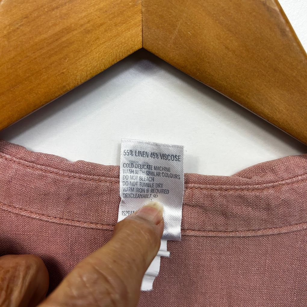 Anko Pink Linen Top - Size 20