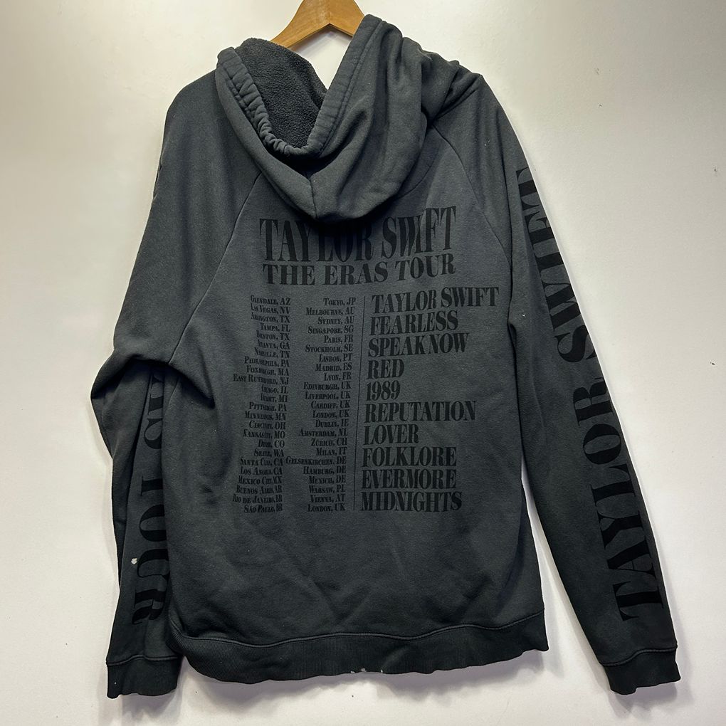 Taylor Swift Grey Eras Tour Hoodie - Size XL