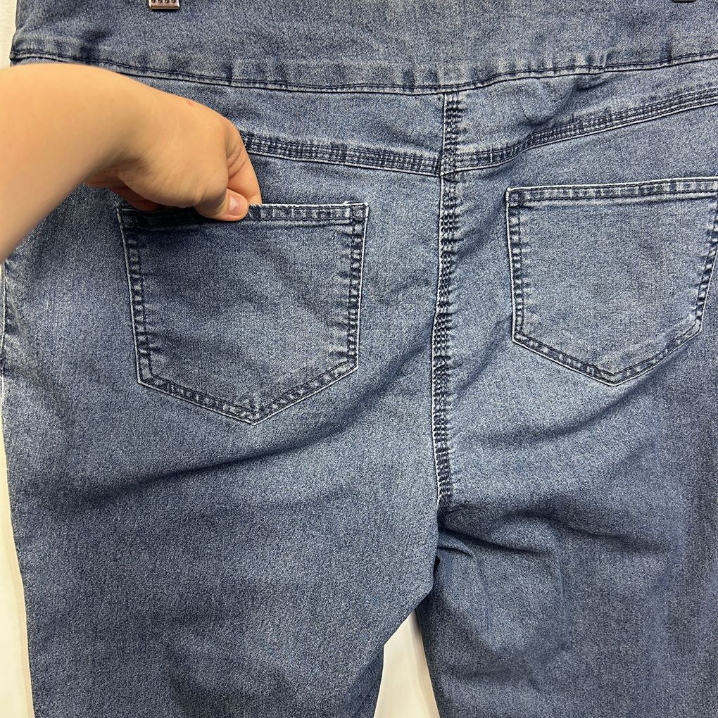 Millers Blue Embroidered Denim Capri Jeans - Size 16