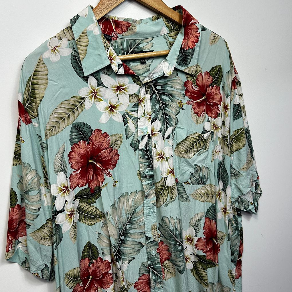 Cipollini Floral Hawaiian Mens Shirt - Size 5XL