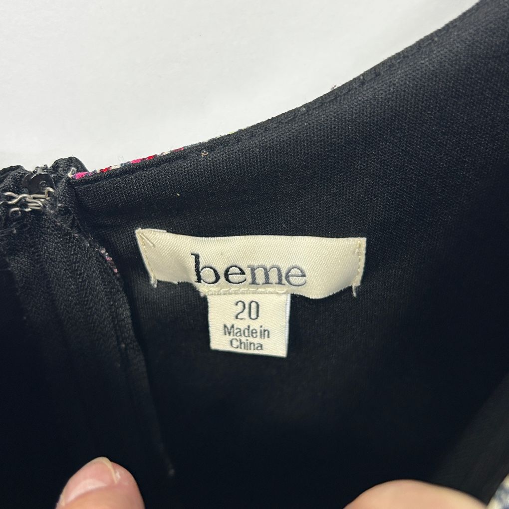 Beme Black Floral Sleeveless Dress - Size 20