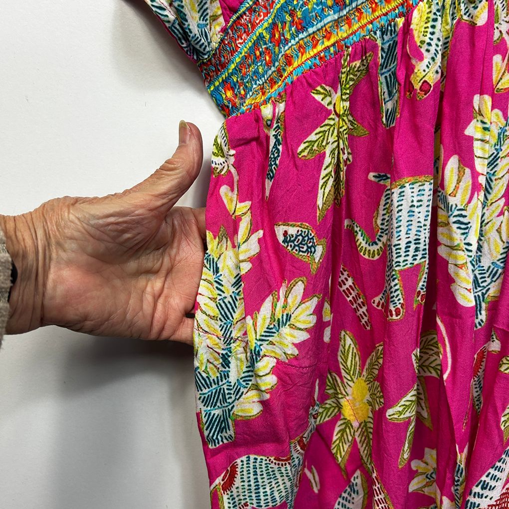 Lulasoul Pink Floral Dress - One Size