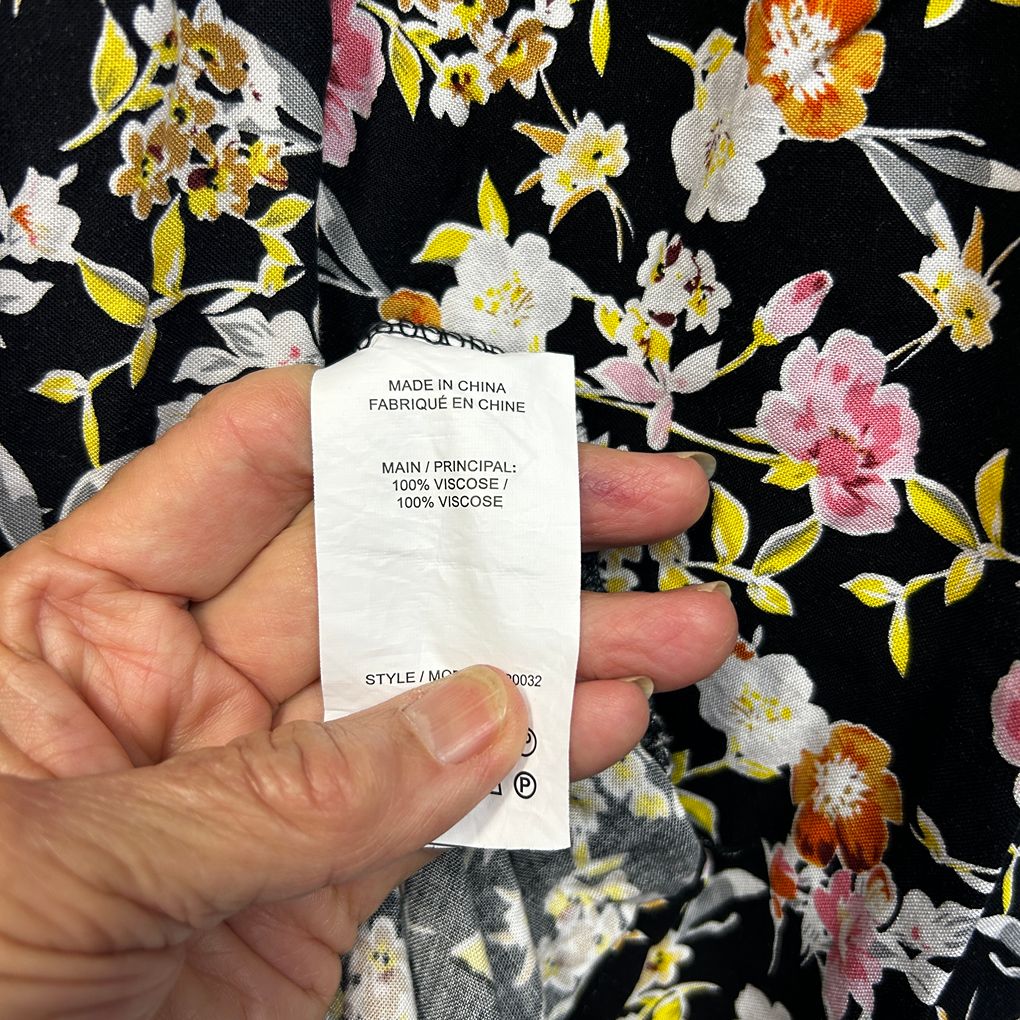 Rivers Black Floral Maxi Dress - Size 22